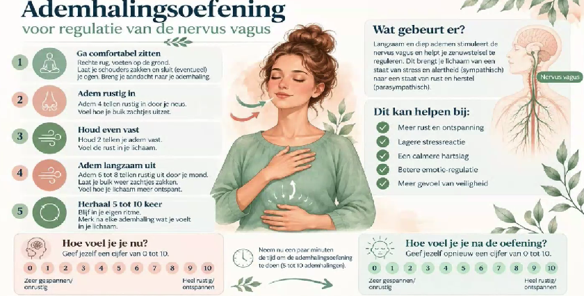 Ademhalingsoefening – Voor regulatie van de nervus vagus